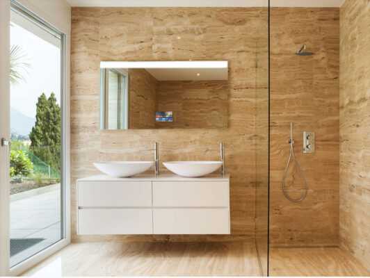lighting mirror tv