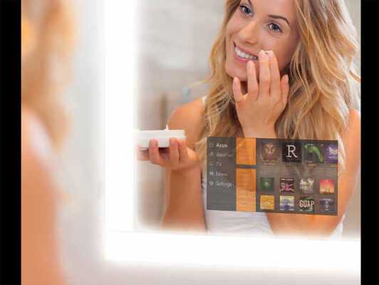 lighting mirror tv