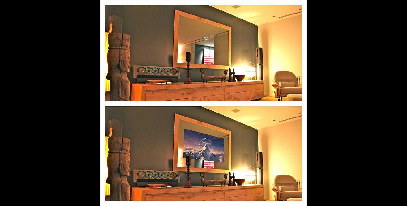 Miroir télé résidentiel